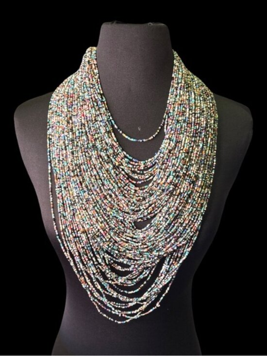 Jewelry - Statement Multistrand Seed Bead Necklace